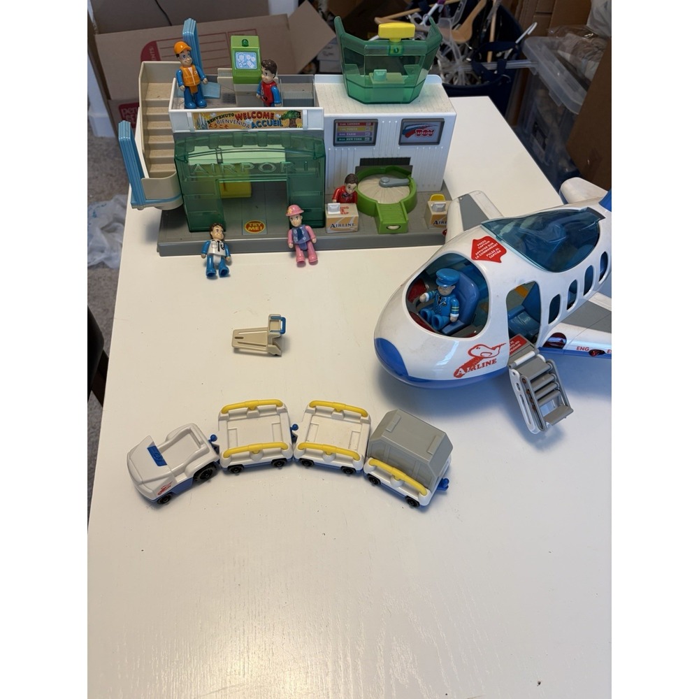 Hap-P-Kid Airport Airplane Playset English & Spanish Little Learner